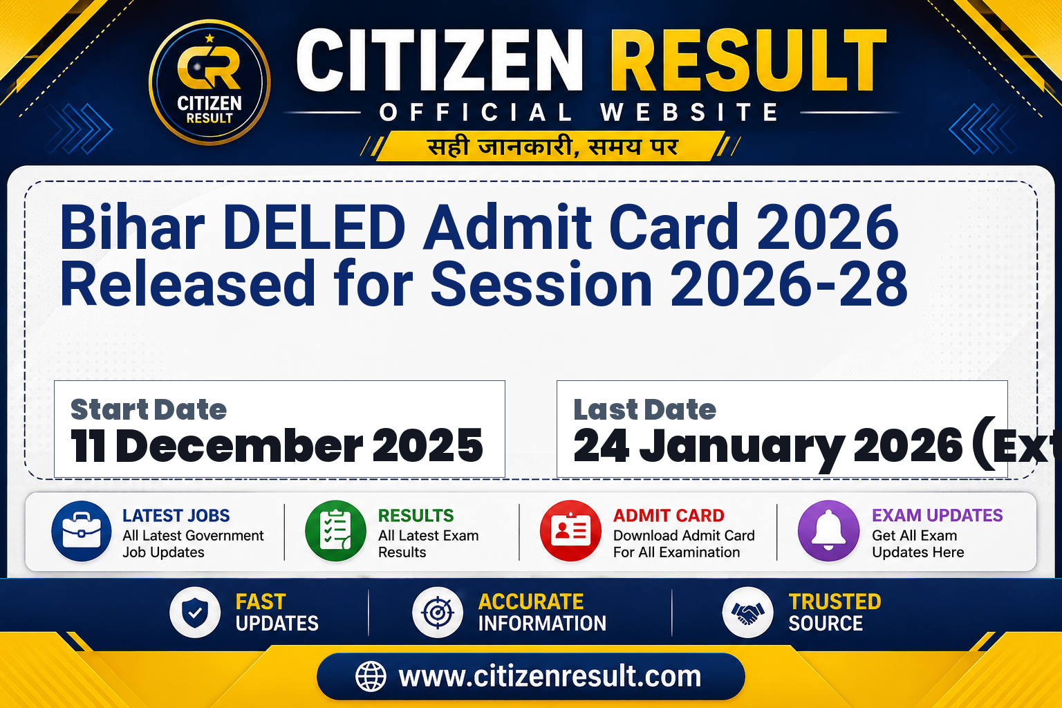 Bihar DELED Admit Card 2026 Released for Session 2026-28