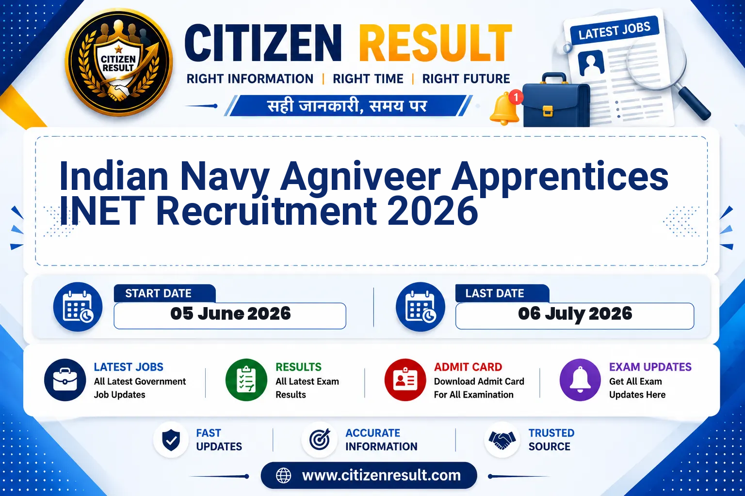 Indian Navy Agniveer Apprentices INET Recruitment 2026