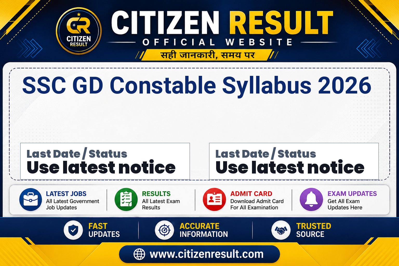 SSC GD Constable Syllabus 2026