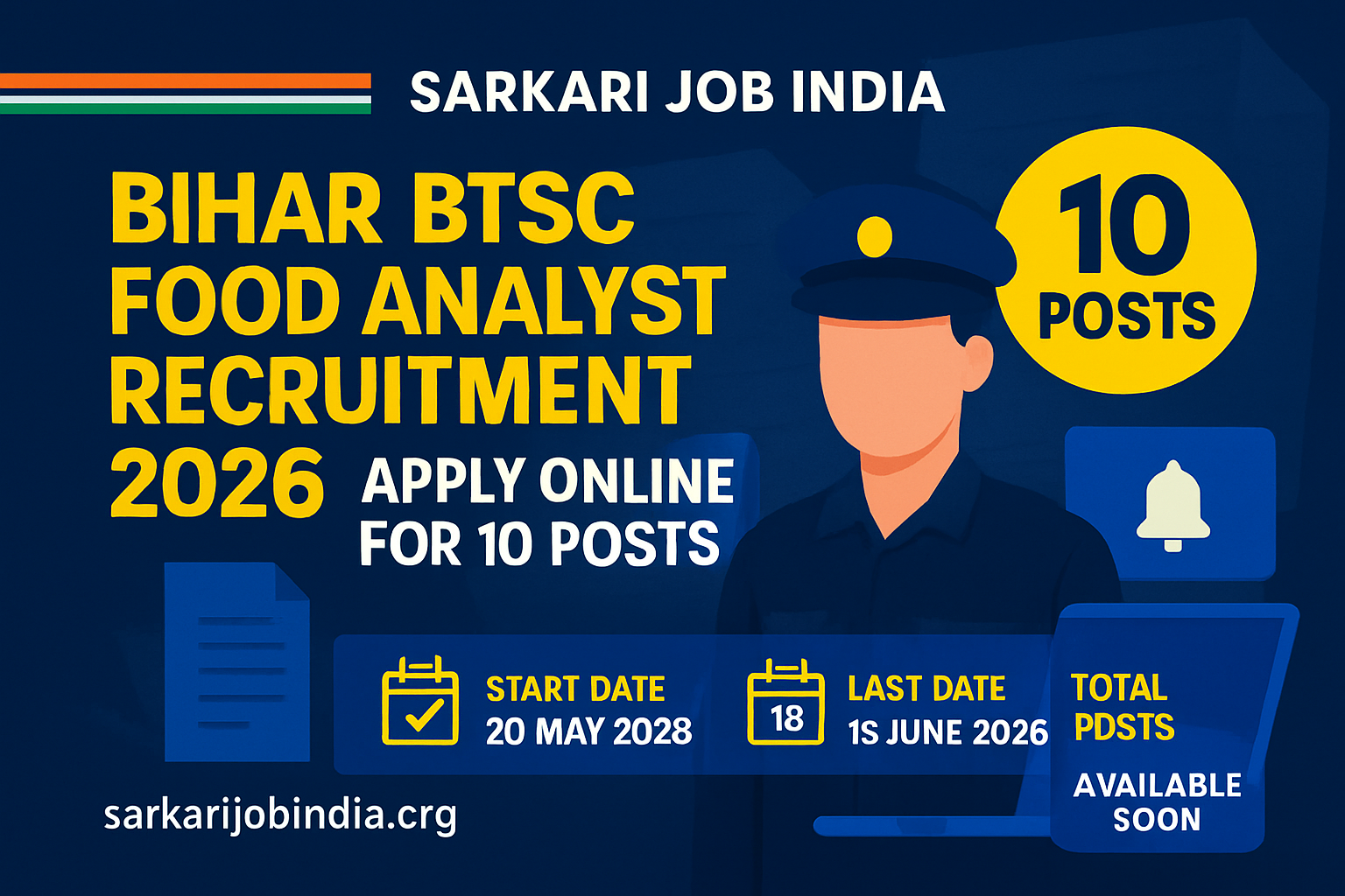 Bihar BTSC Food Analyst Recruitment 2026 - Apply Online for 10 Posts